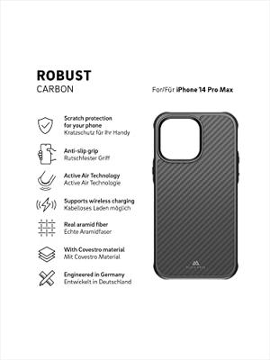 Black Rock Robust Carbon Cover Voor Apple IPhone 14 Pro Max Zwart Black Rock Robust Carbon Cover Voor Apple IPhone 14 Pro Max Zwart