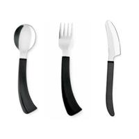 Amefa bestek set 3 delig gebogen links lepel en vork links en mes - thumbnail