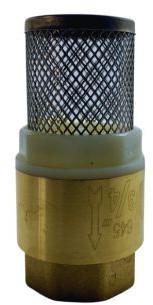 Voetklep veerbelast - terugslagklep - York - messing - 1-1/2