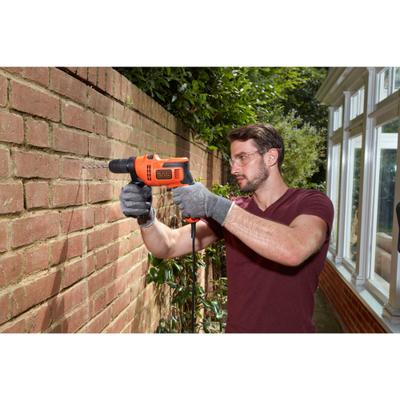 Set met boor en accessoires Black & Decker BEH200-QS 500 W 230 V 230-240 V - thumbnail