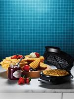 OBH Nordica Elite Single Stainless Steel 4 wafel(s) 1000 W Zwart, Roestvrijstaal - thumbnail
