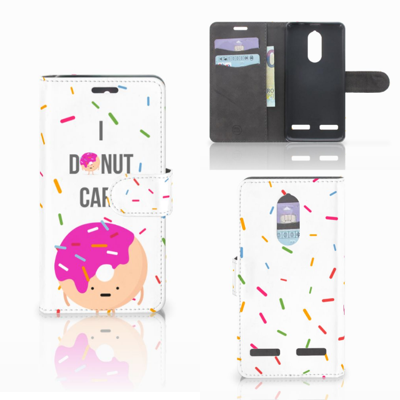 Lenovo K6 Book Cover Donut Roze Lenovo K6 Book Cover Donut Roze