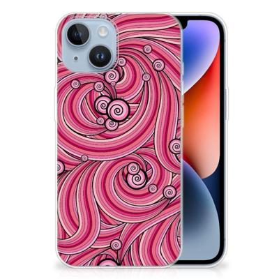 Apple iPhone 14 | Hoesje maken | Swirl Pink Apple iPhone 14 | Hoesje maken | Swirl Pink