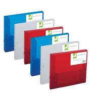 Q-CONNECT elastobox, met elastieken, A4, rug 25 mm, blauw - thumbnail
