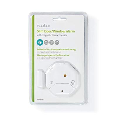 Nedis Deurstop-Raamalarm | 2x CR2032 | 85 dB | Wit | 1 stuks - ALRMD20WT ALRMD20WT Nedis Deurstop-Raamalarm | 2x CR2032 | 85 dB | Wit | 1 stuks - ALRMD20WT ALRMD20WT