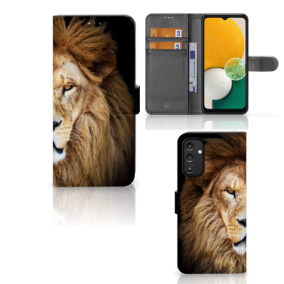 Samsung Galaxy A14 5G | Telefoonhoesje | Met pasjeshouder | Leeuw Samsung Galaxy A14 5G | Telefoonhoesje | Met pasjeshouder | Leeuw