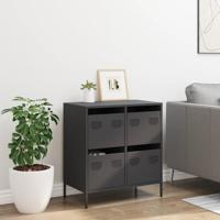Dressoir 68x39x73,5 cm koudgewalst staal zwart - thumbnail