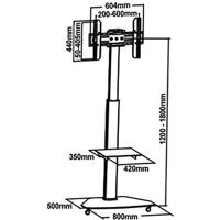 My Wall HP 1 DL TV-wagen 94,0 cm (37) - 177,8 cm (70) Draaibaar - thumbnail