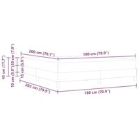 Boxspringbed met matras Lichtgrijs 180 x 200 cm Fluweel - thumbnail