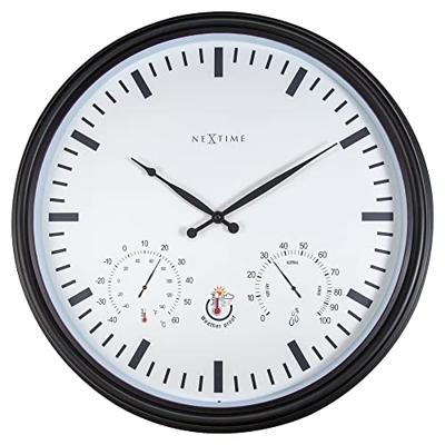 NeXtime NE-4306ZW Buitenweerstationklok Ø50 8 Cm Kunststof Zwart Zonnebloem NeXtime NE-4306ZW Buitenweerstationklok Ø50 8 Cm Kunststof Zwart Zonnebloem