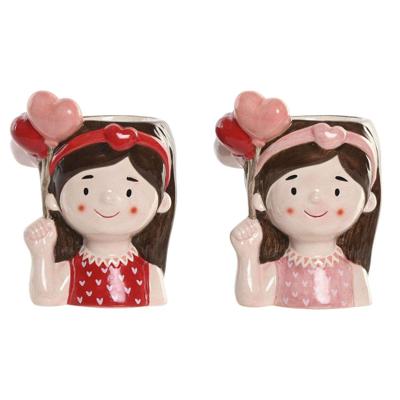 Grondlegger Home ESPRIT Rood Roze Keramisch chica Stads 12 x 9 x 16 cm (2 Stuks) Grondlegger Home ESPRIT Rood Roze Keramisch chica Stads 12 x 9 x 16 cm (2 Stuks)