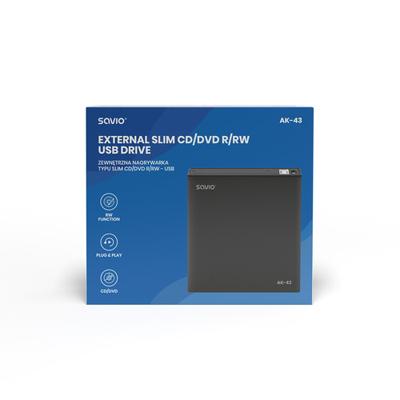 SAVIO EXTERNE SLIM DVD RECORDER AK-43