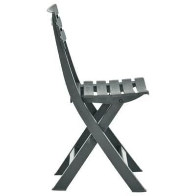 Tuinstoelen inklapbaar 2 st kunststof groen
