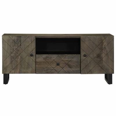Tv-meubel 105x33x46 cm massief mangohout zwart