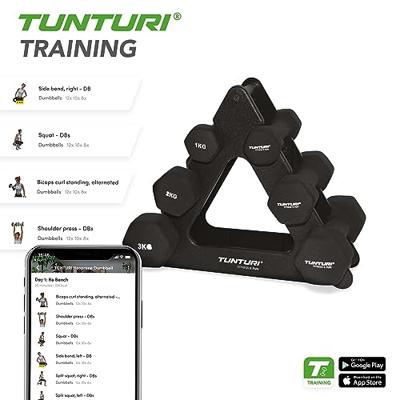 Tunturi Dumbbell Set | Met Opbergrek | Neopreen l 1 t/m 3 kg - thumbnail