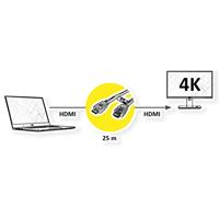 ROLINE HDMI High Speed met Ethernet kabel, met repeater, 25 m - thumbnail