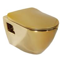 Sanigoods Merano wandcloset met bidet sproeier goud - thumbnail