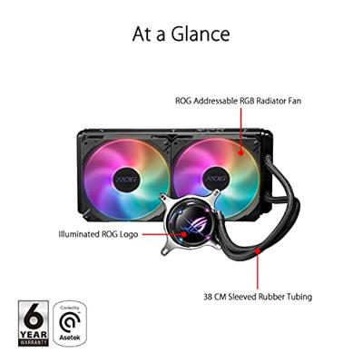 Asustek Computer ROG STRIX LC II 280 ARGB CPU-koellichaam met ventilator