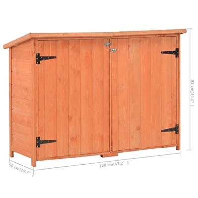 VidaXL Tuinberging 128x42x91 cm hout