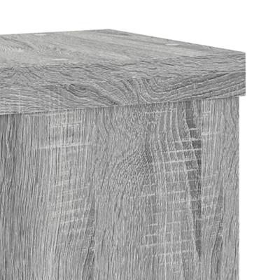 VidaXL Plantenstandaards 2 st 15x15x20 cm bewerkt hout grijs sonoma
