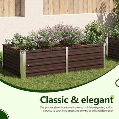 Plantenbak verhoogd 160x80x45 cm gegalvaniseerd staal bruin Plantenbak verhoogd 160x80x45 cm gegalvaniseerd staal bruin