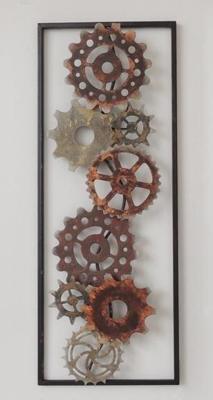 Frame 3D art - Tandwielen 2, 28X73cm