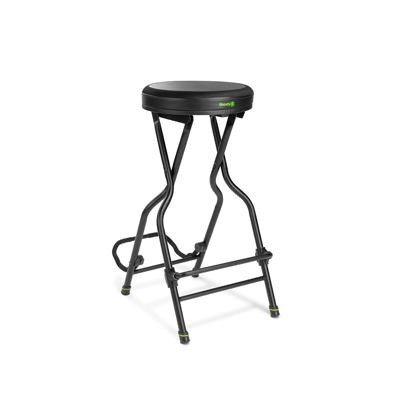 Gravity FG SEAT 1 kruk met gitaarhouder en voetsteun Gravity FG SEAT 1 kruk met gitaarhouder en voetsteun