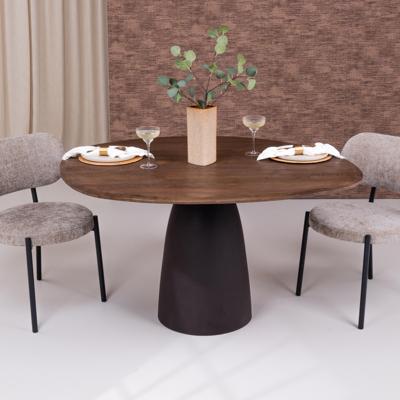 Sohome Organische Eettafel 'Madin' Mangohout, 140cm, kleur Espresso