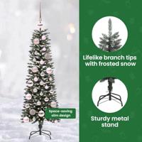 VidaXL Kunstkerstboom met 150 led groen 120 cm pvc en plastic en staal - thumbnail
