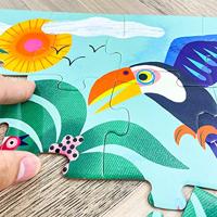 24-delige puzzel Coco de Toekan DJECO blauw - thumbnail