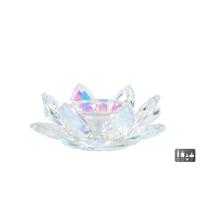 Glazen Theelichthouder Lotus Pareleffect 12x12x4 cm - thumbnail