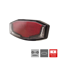 Dragerachterlicht Spanninga Lineo-Xb 80mm / incl.batterijen - thumbnail