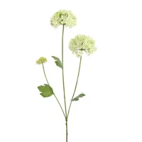 Kunstbloem Sneeuwbalsteel 70cm - licht groen - thumbnail