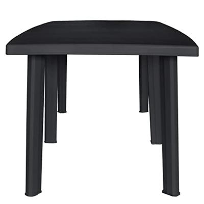 Tuintafel 216x90x72 cm kunststof antraciet