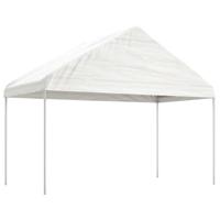 Paviljoen Prieel met dak 4,08x2,23x3,22 m polyetheen wit - thumbnail