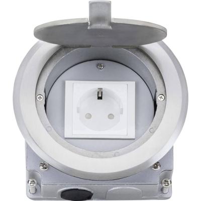 LEDmaxx 105628 1-voudig Vloerinbouw-contactdoos Aanraakbeveiliging IP20 Aluminium LEDmaxx 105628 1-voudig Vloerinbouw-contactdoos Aanraakbeveiliging IP20 Aluminium