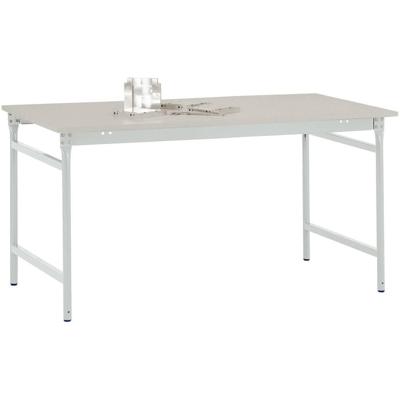 Manuflex BB3031.7035 Bijzettafel basis stationair met melamine tafelblad in lichtgrijs RAL 7035, bxdxh: 1250 x 600 x 780 mm Grijs-wit (RAL 7035)