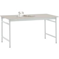 Manuflex BB3031.7035 Bijzettafel basis stationair met melamine tafelblad in lichtgrijs RAL 7035, bxdxh: 1250 x 600 x 780 mm Grijs-wit (RAL 7035) - thumbnail