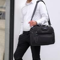 Juscha JU-46203 Laptoptas STOP Nias 29x39x4.5 cm Zwart - thumbnail