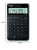 Casio JW-200SC-BK Bureaurekenmachine Zwart Aantal displayposities: 12 werkt op zonne-energie, werkt op batterijen (b x h x d) 109 x 11 x 184 mm - thumbnail