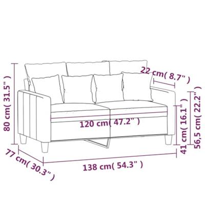 Tweezitsbank 120 cm stof donkergrijs Tweezitsbank 120 cm stof donkergrijs