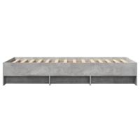 Bedframe bewerkt hout betongrijs 90x200 cm - thumbnail
