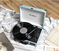 Victrola Suitcase Kofferplatenspeler turquoise - thumbnail
