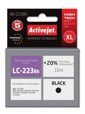 Activejet AB-223BN inkt (vervangt Brother LC223BK; Supreme; 16 ml; zwart)