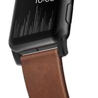 Nomad Modern leather band brown / black hardware (45-49mm) - Rustic Brown - thumbnail