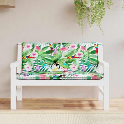 VidaXL Tuinbankkussens 2 st 120x50x7 cm stof meerkleurig VidaXL Tuinbankkussens 2 st 120x50x7 cm stof meerkleurig