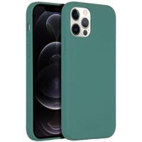 Accezz Liquid Silicone Backcover met MagSafe iPhone 12 (Pro) Telefoonhoesje Groen - thumbnail