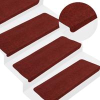 VidaXL Trapmatten zelfklevend 15 st 65x24,5x3,5 cm rood - thumbnail