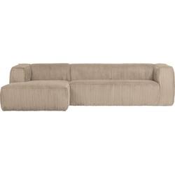WOOOD Loungebank 'Bean' Links, Rib, kleur Travertin