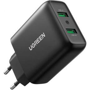 UGREEN 10216 Laadadapter 36 W USB 3.0 bus A, USB 3.0 bus A Zwart Binnen